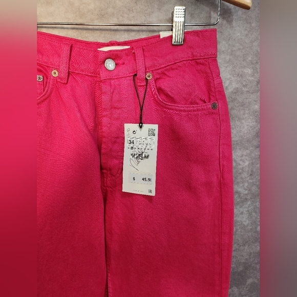 Zara Hot Pink Jeans - Picture 1 of 5